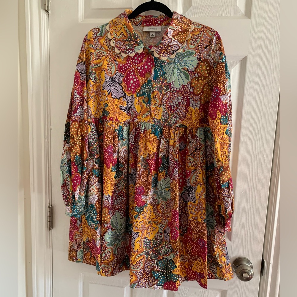 Kika Vargas Multicolor Floral Babydoll Dress